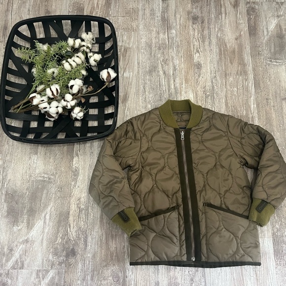 Gap Kids Spring Jacket Olive Army Green Brown Size Small 6-7 - Picture 1 of 6